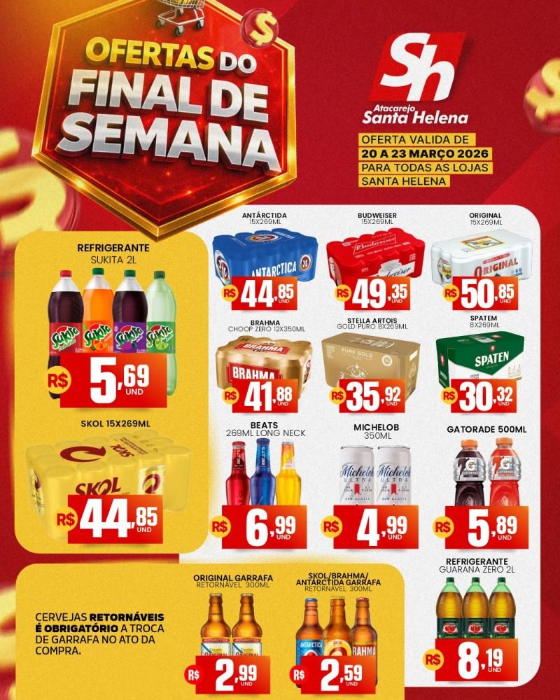 Final de semana de ofertas do Atacarejo Santa Helena de Rolim de Moura Final de semana de ofertas do Atacarejo Santa Helena de Rolim de Moura