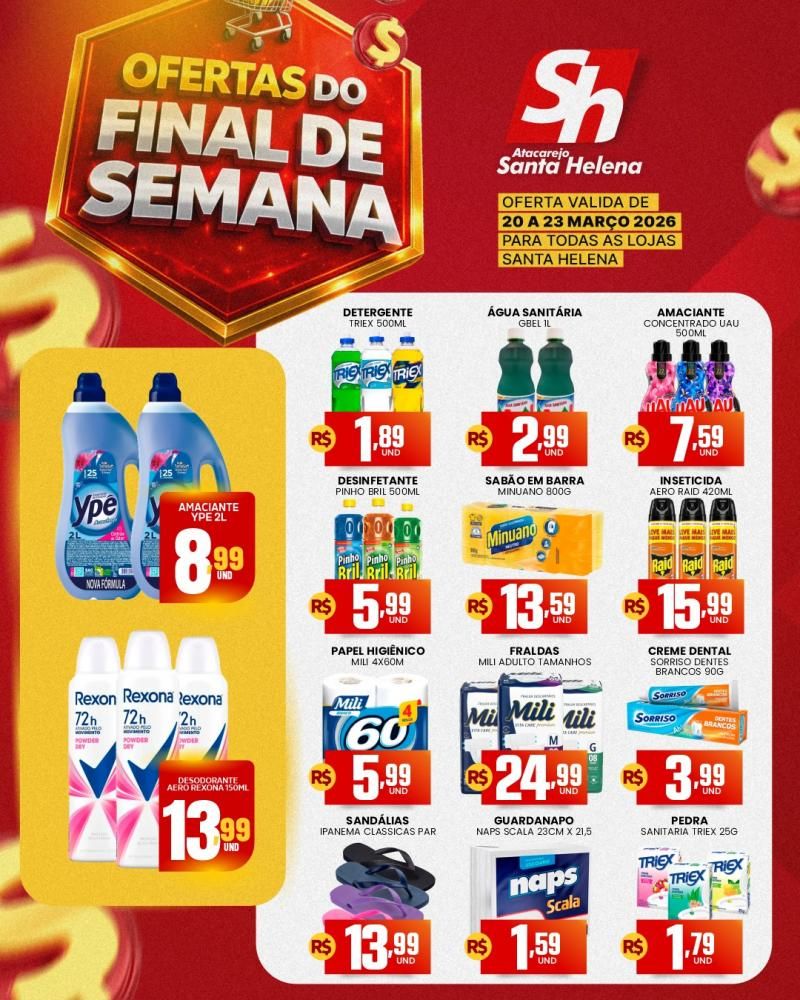 Final de semana de ofertas do Atacarejo Santa Helena de Rolim de Moura Final de semana de ofertas do Atacarejo Santa Helena de Rolim de Moura