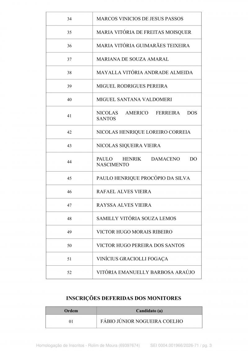 Inscrições do Programa Educacional Bombeiro Militar Mirim 2026 são homologadas e sorteio ocorrerá no dia 10 de março, em Rolim de Moura Inscrições do Programa Educacional Bombeiro Militar Mirim 2026 são homologadas e sorteio ocorrerá no dia 10 de março, em Rolim de Moura