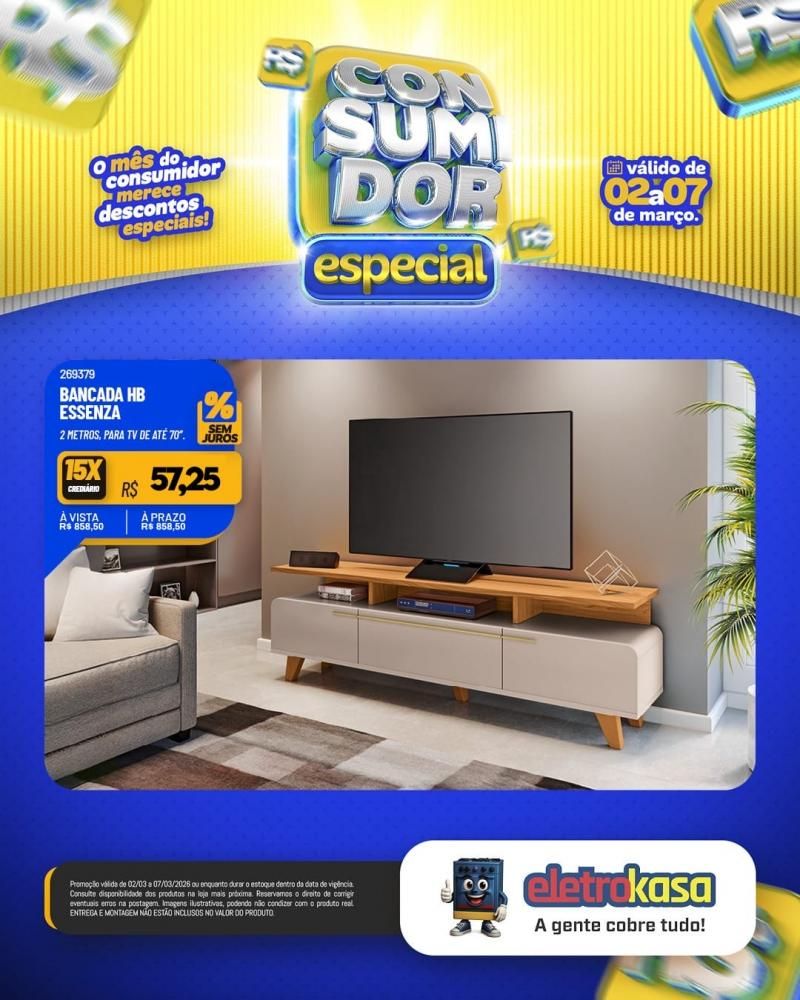Mês do consumidor chegou trazendo ofertas imperdíveis na eletroKasa Mês do consumidor chegou trazendo ofertas imperdíveis na eletroKasa