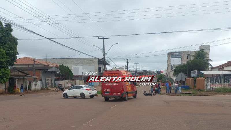 Motociclista foi socorrido após colisão com carro nesta manhã, em Rolim de Moura; vídeo Motociclista foi socorrido após colisão com carro nesta manhã, em Rolim de Moura; vídeo