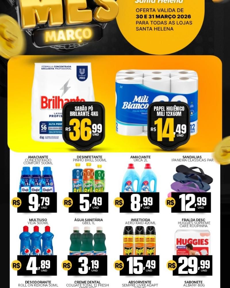 Oferta fecha mês do Atacarejo Santa Helena de Rolim de Moura Oferta fecha mês do Atacarejo Santa Helena de Rolim de Moura