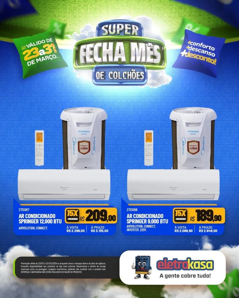 Super fecha mês de colchões nas lojas eletroKasa, em Rolim de Moura Super fecha mês de colchões nas lojas eletroKasa, em Rolim de Moura