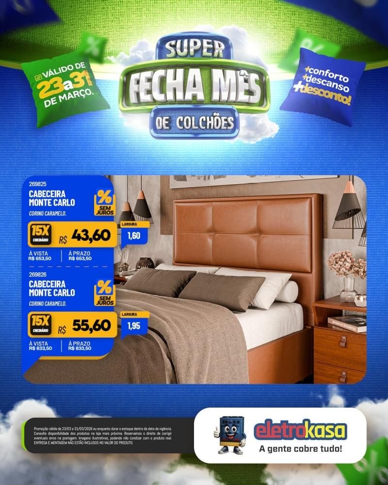 Super fecha mês de colchões nas lojas eletroKasa, em Rolim de Moura Super fecha mês de colchões nas lojas eletroKasa, em Rolim de Moura