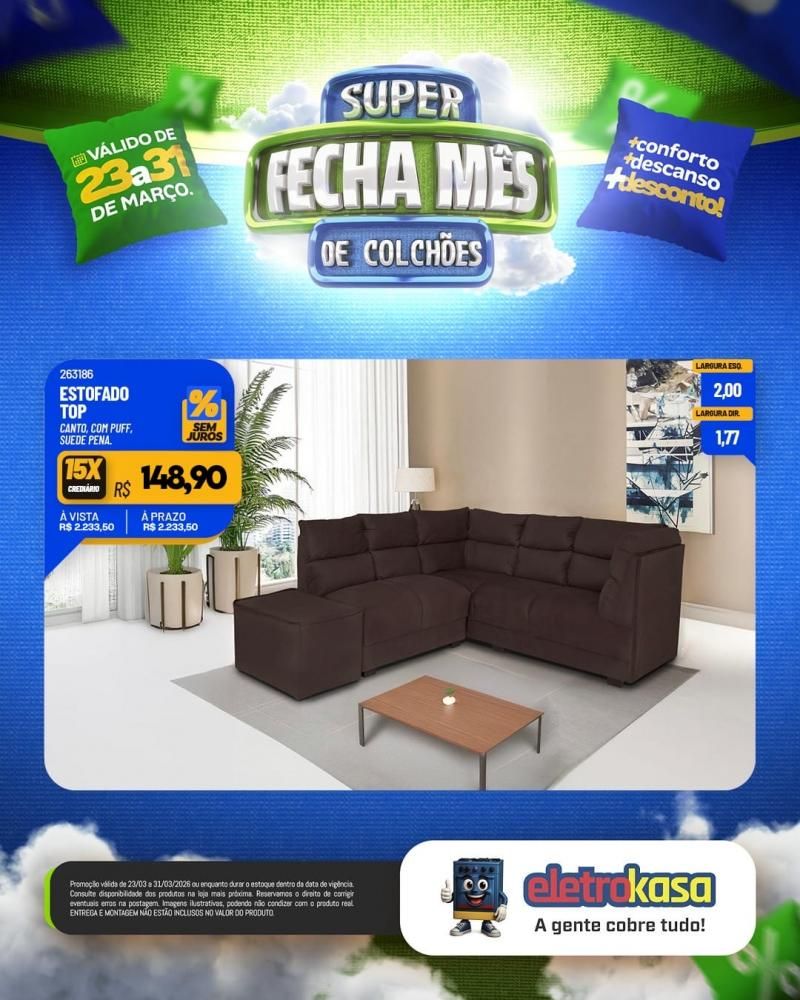 Super fecha mês de colchões nas lojas eletroKasa, em Rolim de Moura Super fecha mês de colchões nas lojas eletroKasa, em Rolim de Moura