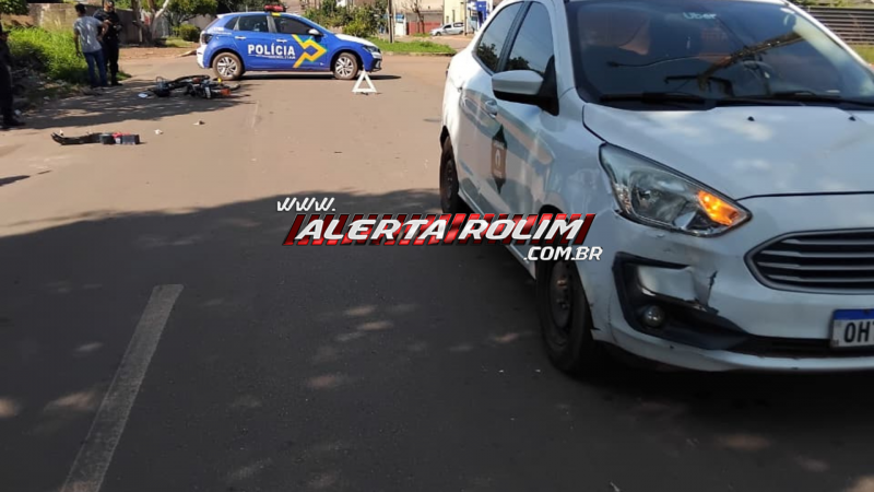 Ciclista fica ferida após colisão com carro e é socorrida pelos bombeiros em Rolim de Moura Ciclista fica ferida após colisão com carro e é socorrida pelos bombeiros em Rolim de Moura