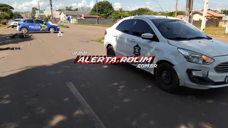 Ciclista fica ferida após colisão com carro e é socorrida pelos bombeiros em Rolim de Moura Ciclista fica ferida após colisão com carro e é socorrida pelos bombeiros em Rolim de Moura