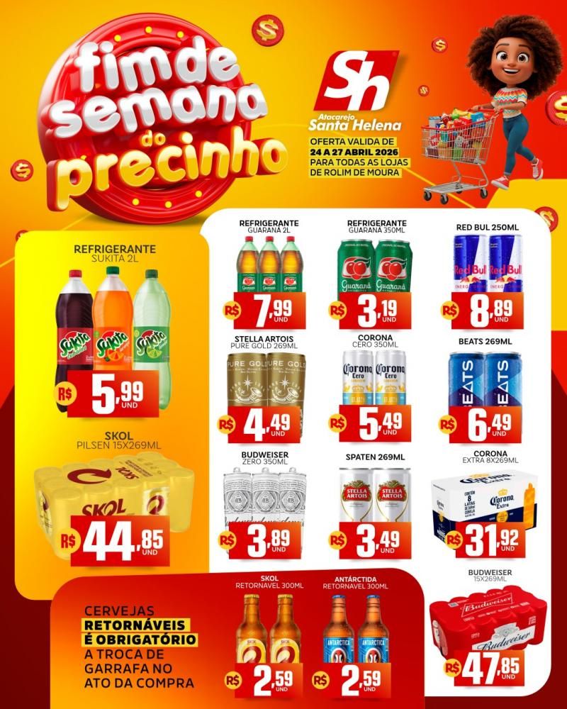 đ„ Fim de semana do precinho chegou com tudo! đ„ no Atacarejo Santa Helena de Rolim de Moura đ„ Fim de semana do precinho chegou com tudo! đ„ no Atacarejo Santa Helena de Rolim de Moura