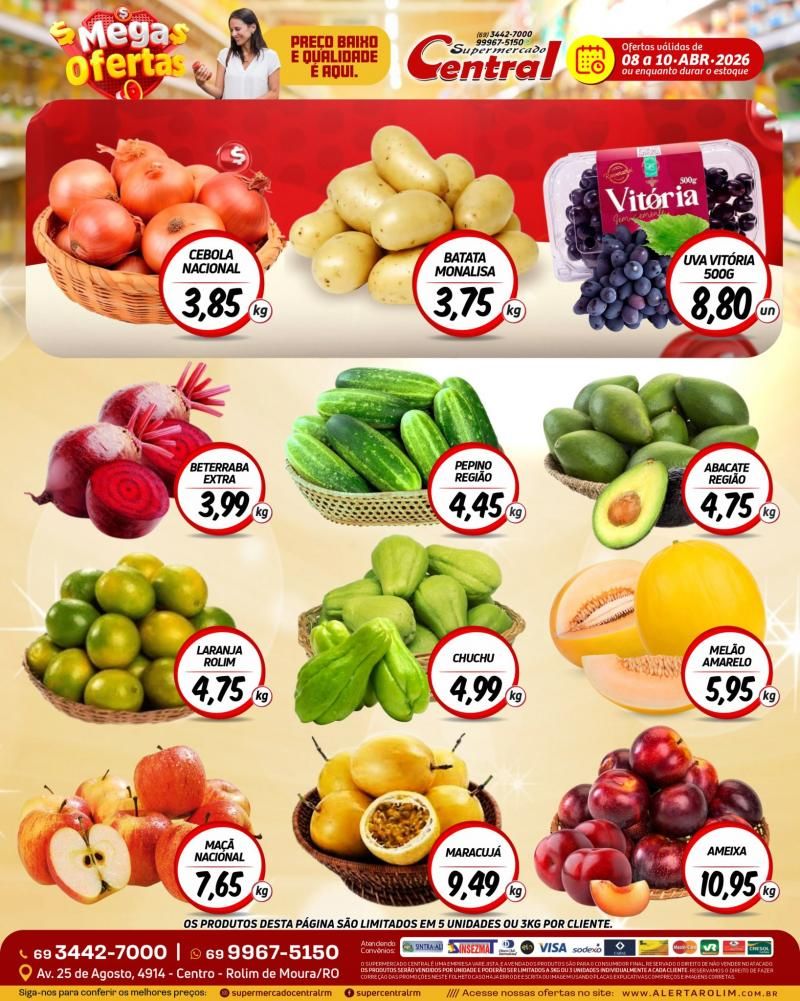 Mega ofertas do Supermercado Central de Rolim de Moura Mega ofertas do Supermercado Central de Rolim de Moura