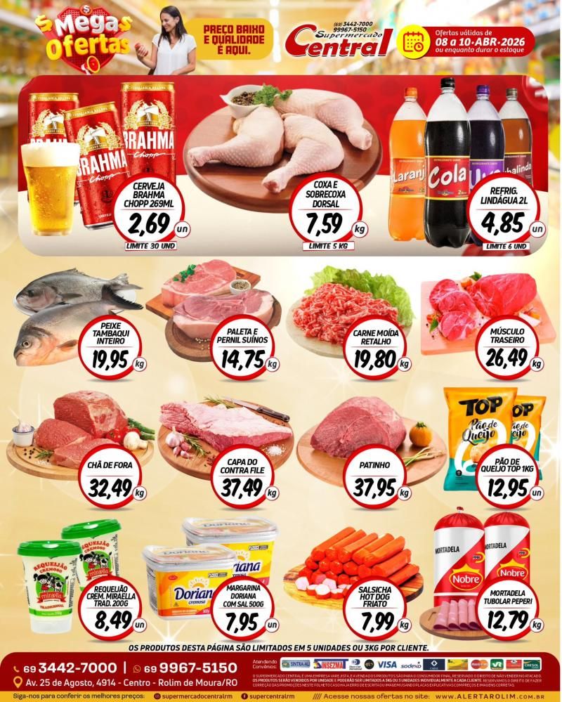 Mega ofertas do Supermercado Central de Rolim de Moura Mega ofertas do Supermercado Central de Rolim de Moura