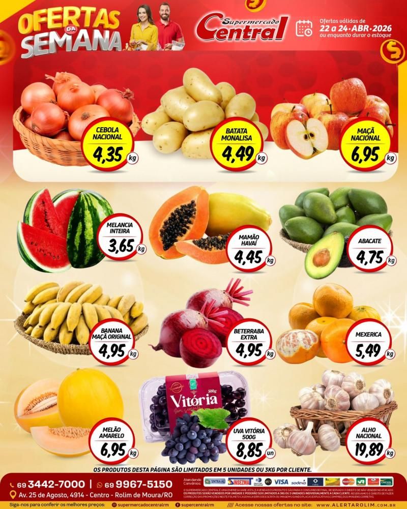 Ofertas da semana do Supermercado Central de Rolim de Moura Ofertas da semana do Supermercado Central de Rolim de Moura