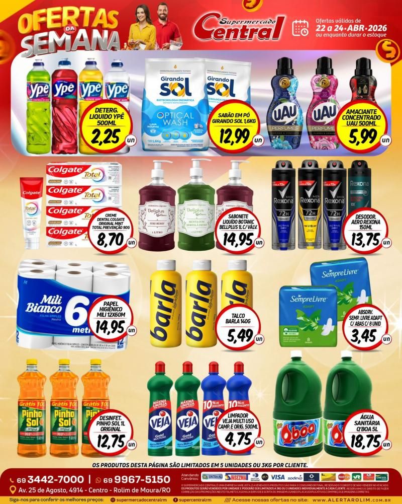 Ofertas da semana do Supermercado Central de Rolim de Moura Ofertas da semana do Supermercado Central de Rolim de Moura