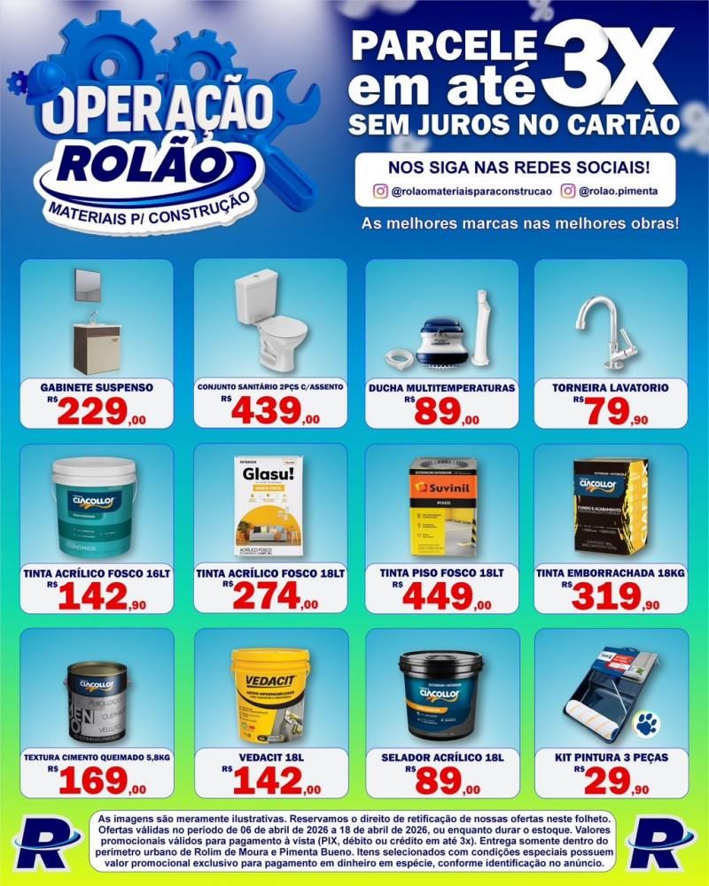Ofertas e condições imperdíveis no Rolão Materiais para Construção Ofertas e condições imperdíveis no Rolão Materiais para Construção
