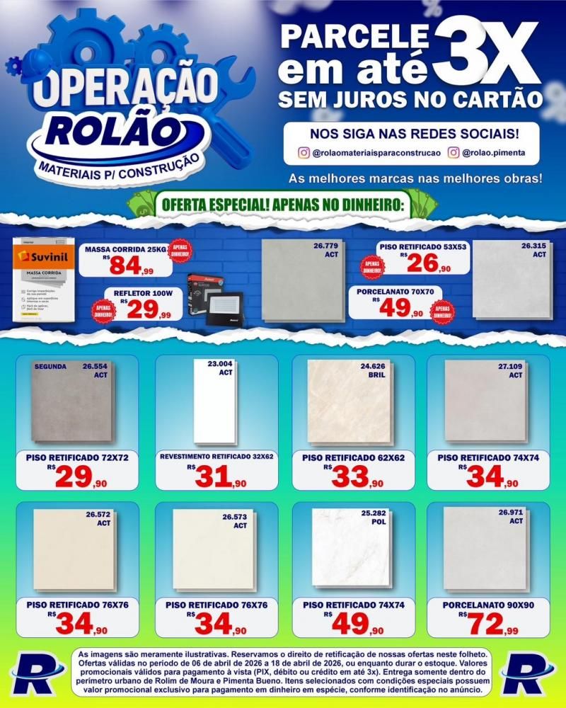 Ofertas e condições imperdíveis no Rolão Materiais para Construção Ofertas e condições imperdíveis no Rolão Materiais para Construção