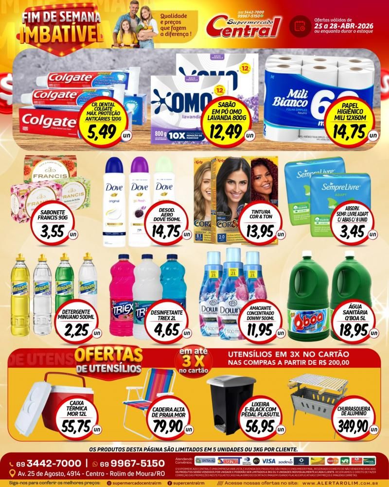 Ofertas Supermercado Central de Rolim de Moura Ofertas Supermercado Central de Rolim de Moura