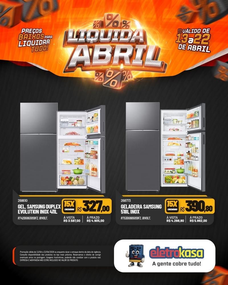Preços baixos para liquidar tudo nas lojas eletroKasa Preços baixos para liquidar tudo nas lojas eletroKasa