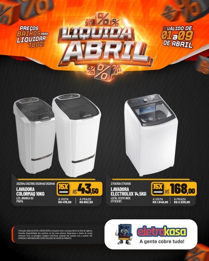 Promoção imperdível com preços baixos para liquidar tudo nas lojas eletroKasa, em Rolim de Moura Promoção imperdível com preços baixos para liquidar tudo nas lojas eletroKasa, em Rolim de Moura