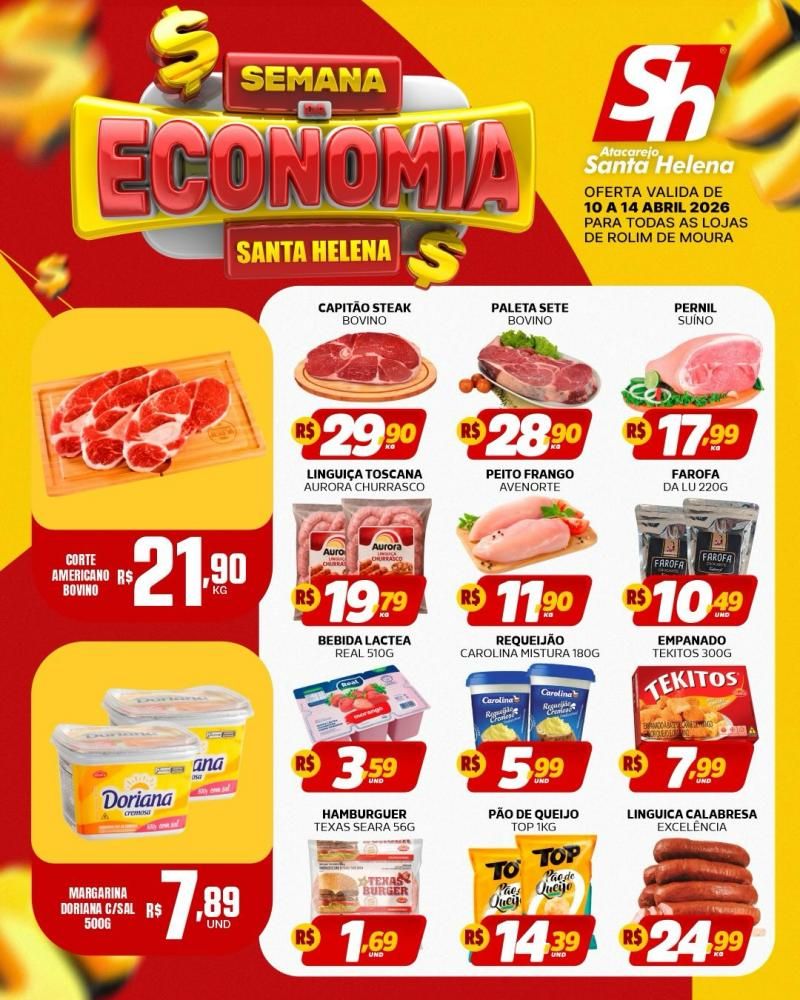 🔥 SEMANA DA ECONOMIA IMPERDÍVEL no Atacarejo Santa Helena de Rolim de Moura 🔥 SEMANA DA ECONOMIA IMPERDÍVEL no Atacarejo Santa Helena de Rolim de Moura