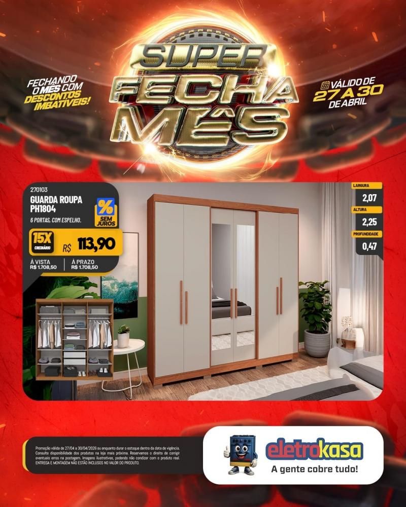 Super fecha mês com ofertas imperdíveis nas lojas eletroKasa, em Rolim de Moura Super fecha mês com ofertas imperdíveis nas lojas eletroKasa, em Rolim de Moura