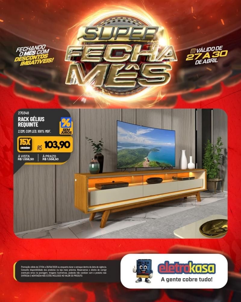 Super fecha mês com ofertas imperdíveis nas lojas eletroKasa, em Rolim de Moura Super fecha mês com ofertas imperdíveis nas lojas eletroKasa, em Rolim de Moura