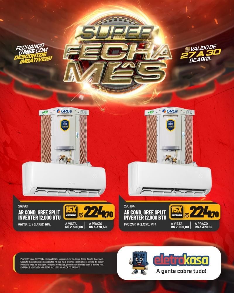 Super fecha mês com ofertas imperdíveis nas lojas eletroKasa, em Rolim de Moura Super fecha mês com ofertas imperdíveis nas lojas eletroKasa, em Rolim de Moura