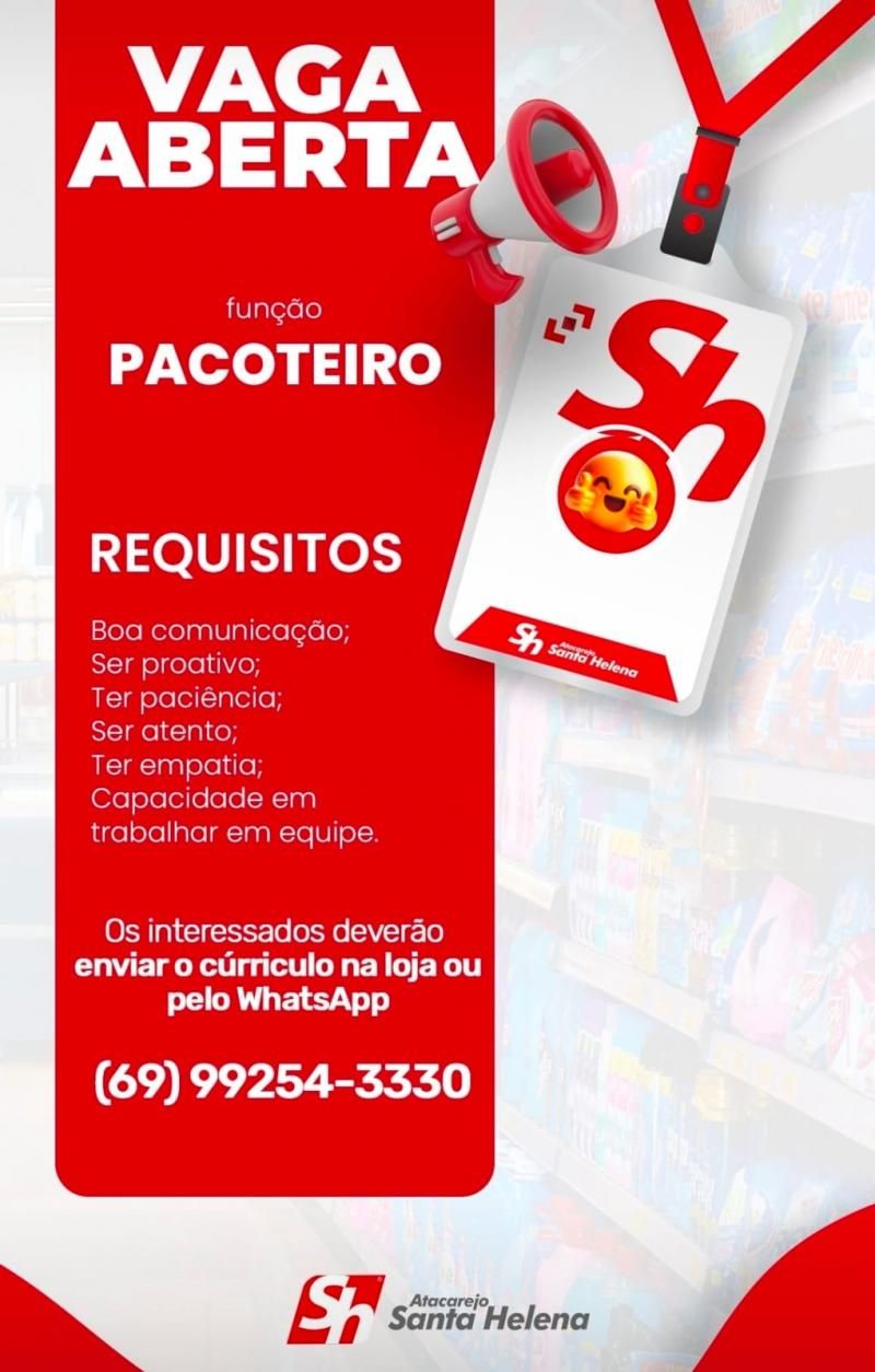 Atacarejo Santa Helena de Rolim de Moura está com vagas de empregos abertas; confira Atacarejo Santa Helena de Rolim de Moura está com vagas de empregos abertas; confira