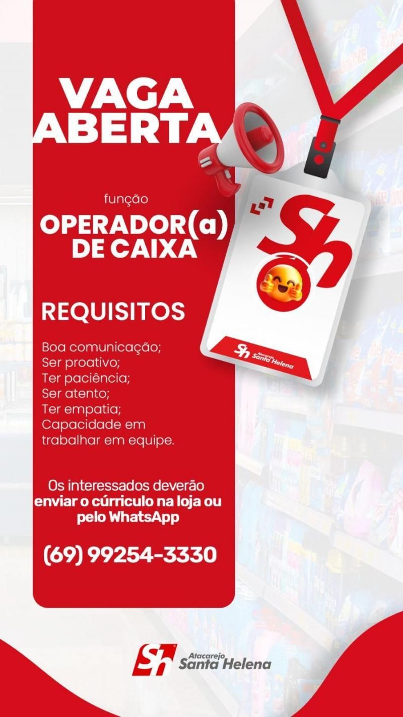 Atacarejo Santa Helena de Rolim de Moura está com vagas de empregos abertas; confira Atacarejo Santa Helena de Rolim de Moura está com vagas de empregos abertas; confira