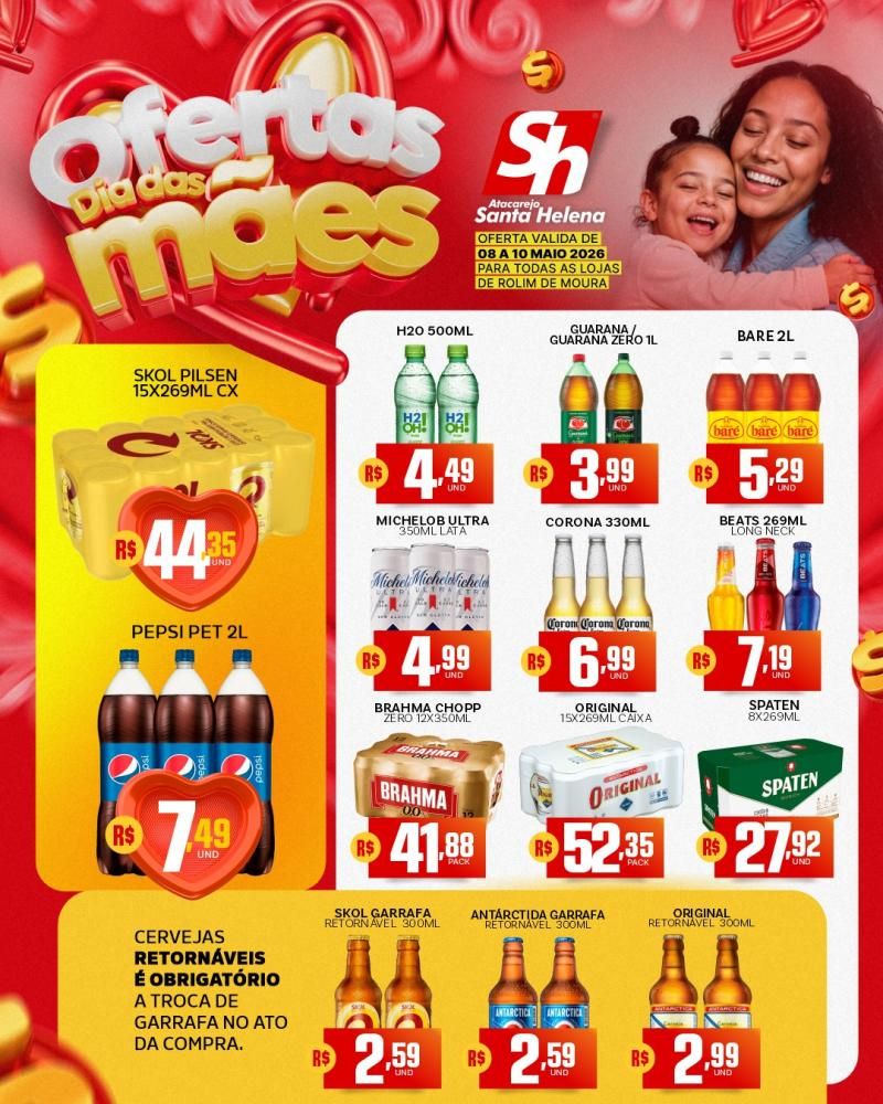 Atacarejo Santa Helena lança ofertas especiais para o Dia das Mães em Rolim de Moura Atacarejo Santa Helena lança ofertas especiais para o Dia das Mães em Rolim de Moura