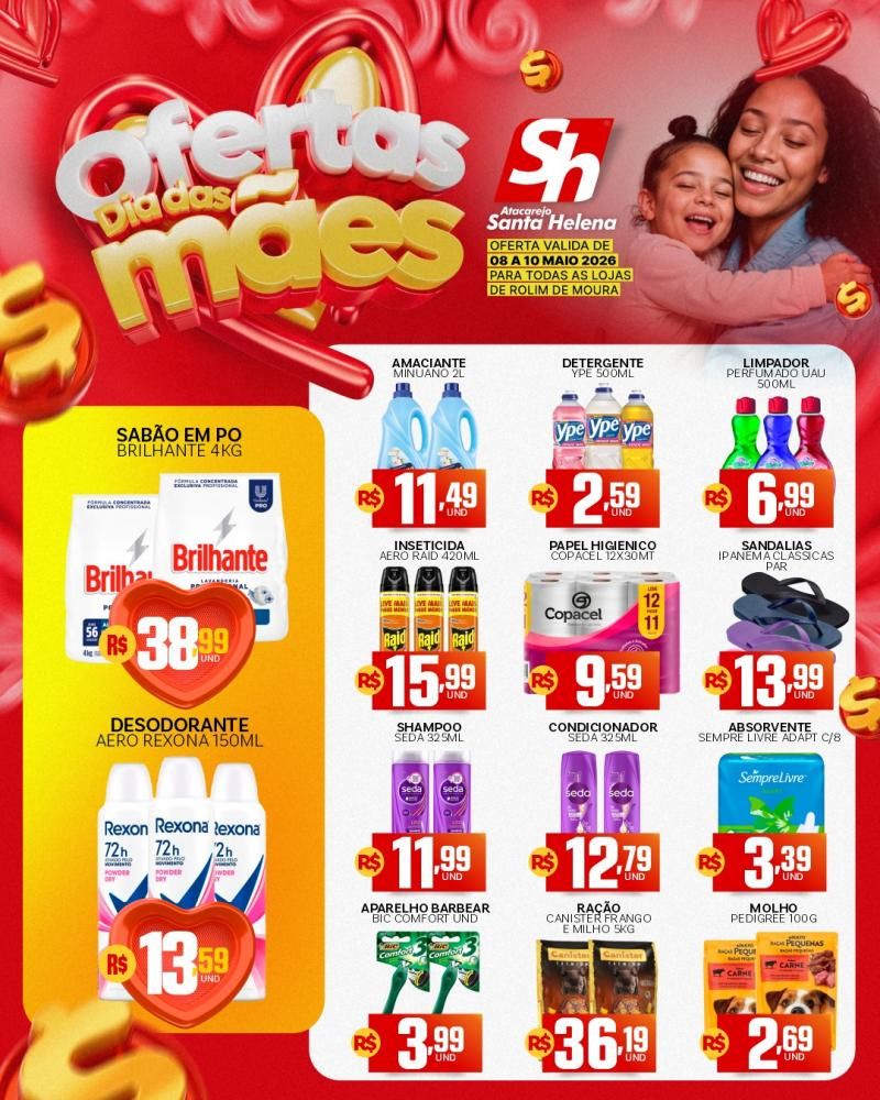 Atacarejo Santa Helena lança ofertas especiais para o Dia das Mães em Rolim de Moura Atacarejo Santa Helena lança ofertas especiais para o Dia das Mães em Rolim de Moura