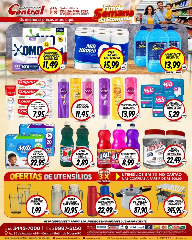 🛒 Fim de Semana da Economia é no Supermercado Central! 🛒 Fim de Semana da Economia é no Supermercado Central!