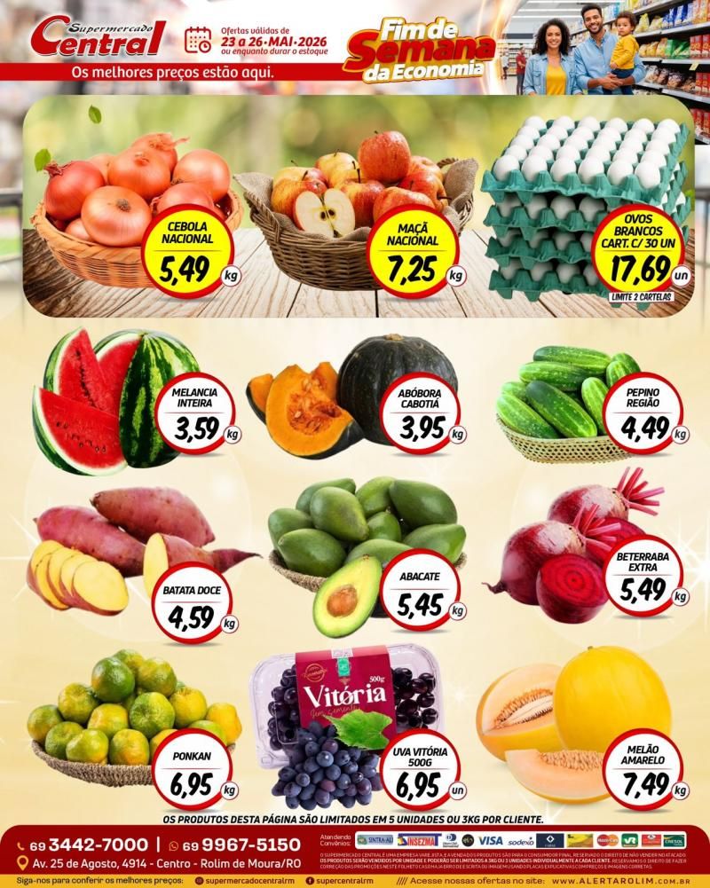 🛒 Fim de Semana da Economia é no Supermercado Central! 🛒 Fim de Semana da Economia é no Supermercado Central!