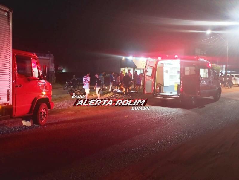 Motociclista sofreu grave ferimento na perna após colisão com caminhão no bairro Cidade Alta, em Rolim de Moura Motociclista sofreu grave ferimento na perna após colisão com caminhão no bairro Cidade Alta, em Rolim de Moura