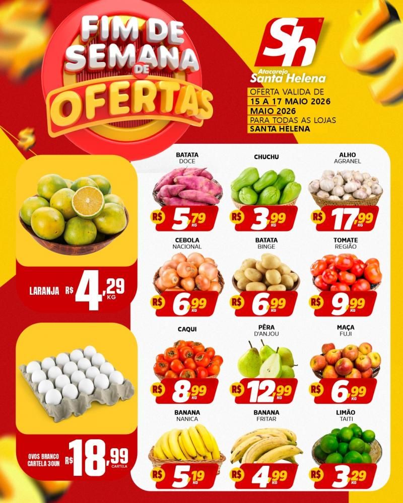 O fim de semana chegou com ofertas IMPERDÍVEIS no Atacarejo Santa Helena! 🛒❤️💛 O fim de semana chegou com ofertas IMPERDÍVEIS no Atacarejo Santa Helena! 🛒❤️💛