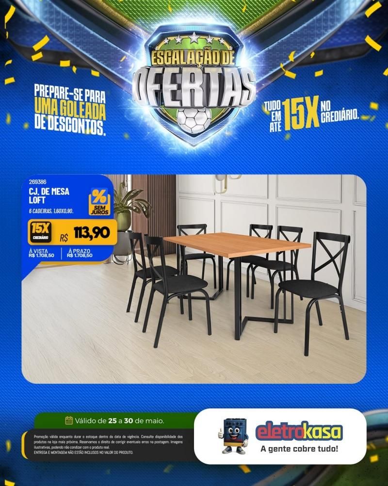 Ofertas com descontos imperdíveis e tudo em até 15X no crediário, nas lojas eletroKasa Ofertas com descontos imperdíveis e tudo em até 15X no crediário, nas lojas eletroKasa