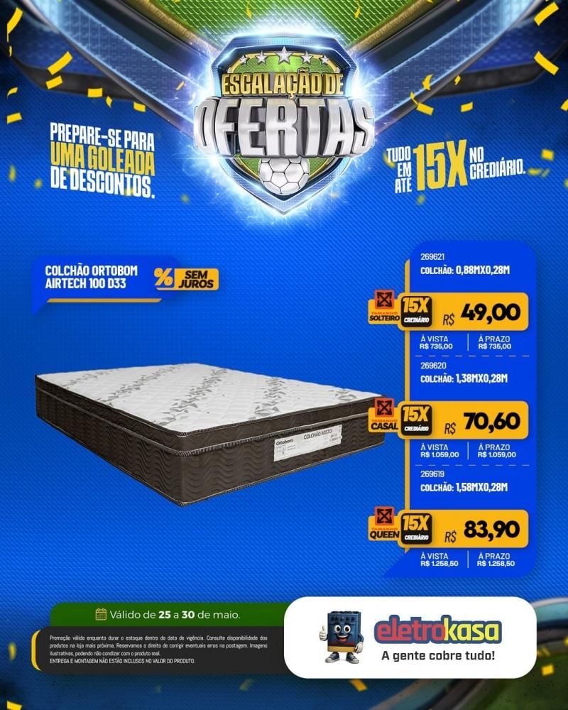 Ofertas com descontos imperdíveis e tudo em até 15X no crediário, nas lojas eletroKasa Ofertas com descontos imperdíveis e tudo em até 15X no crediário, nas lojas eletroKasa