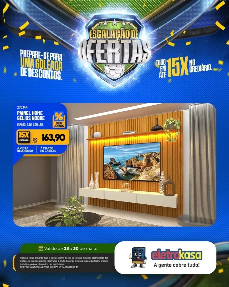 Ofertas com descontos imperdíveis e tudo em até 15X no crediário, nas lojas eletroKasa Ofertas com descontos imperdíveis e tudo em até 15X no crediário, nas lojas eletroKasa