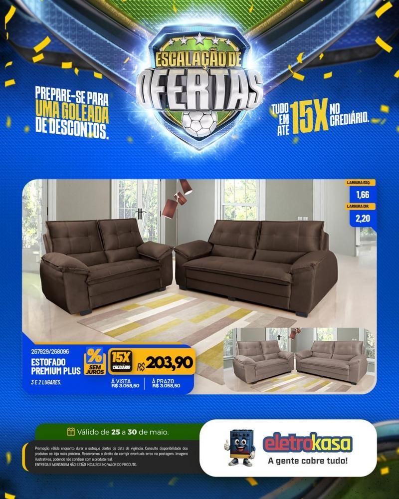 Ofertas com descontos imperdíveis e tudo em até 15X no crediário, nas lojas eletroKasa Ofertas com descontos imperdíveis e tudo em até 15X no crediário, nas lojas eletroKasa
