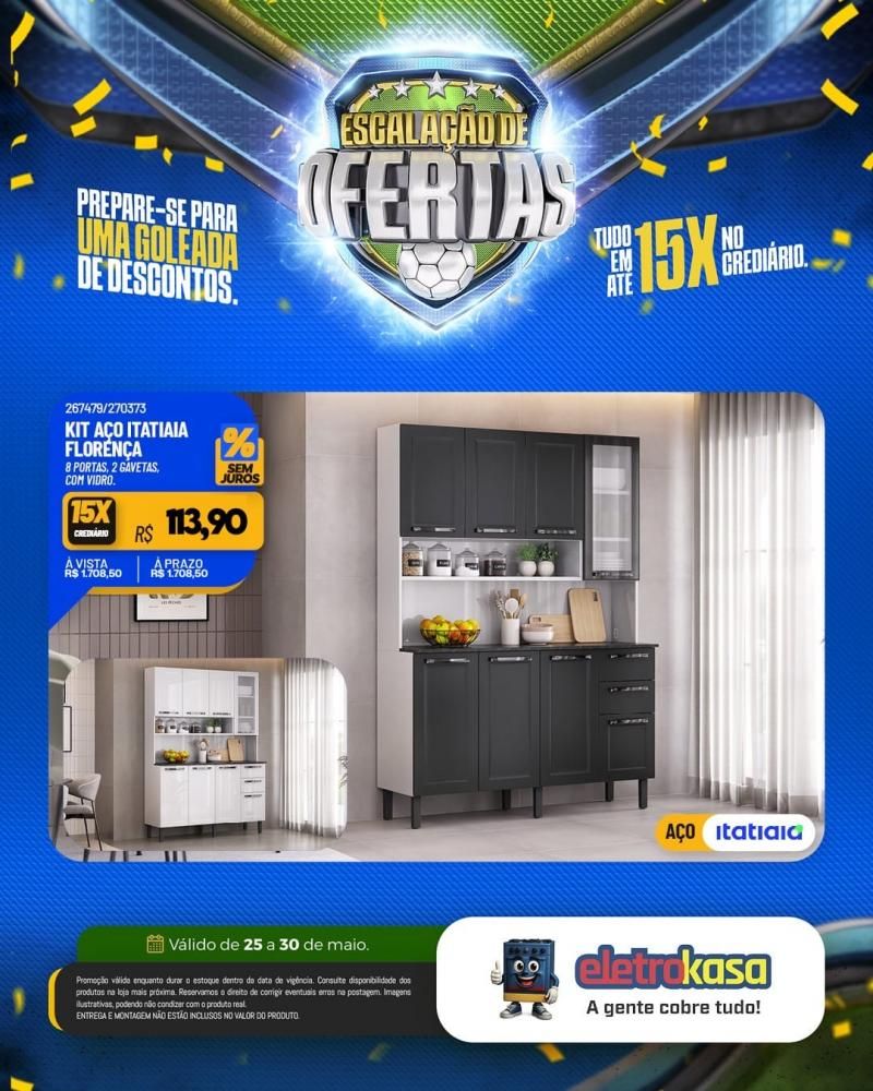Ofertas com descontos imperdíveis e tudo em até 15X no crediário, nas lojas eletroKasa Ofertas com descontos imperdíveis e tudo em até 15X no crediário, nas lojas eletroKasa