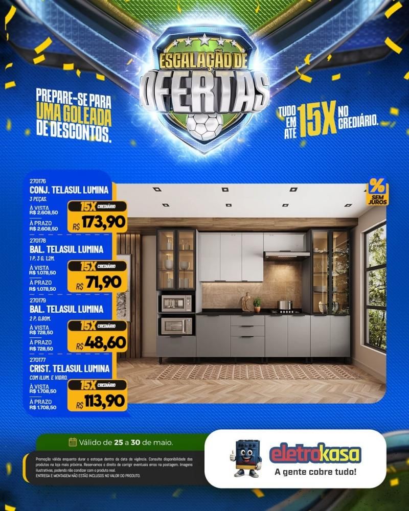 Ofertas com descontos imperdíveis e tudo em até 15X no crediário, nas lojas eletroKasa Ofertas com descontos imperdíveis e tudo em até 15X no crediário, nas lojas eletroKasa