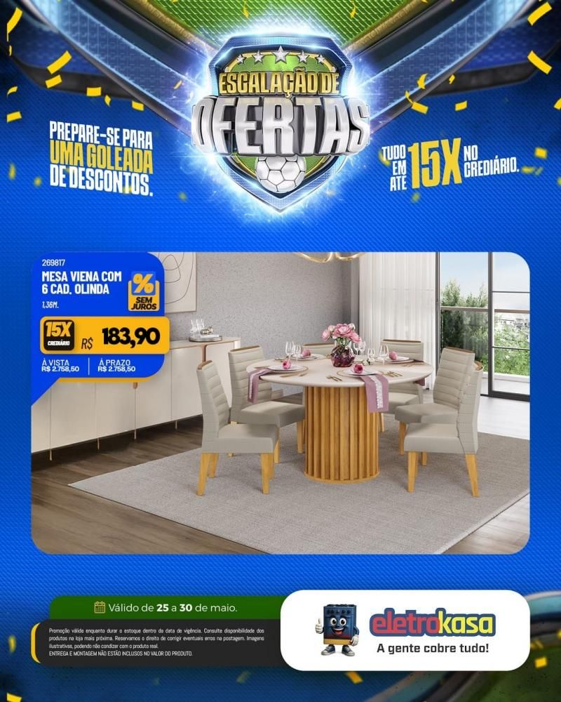 Ofertas com descontos imperdíveis e tudo em até 15X no crediário, nas lojas eletroKasa Ofertas com descontos imperdíveis e tudo em até 15X no crediário, nas lojas eletroKasa