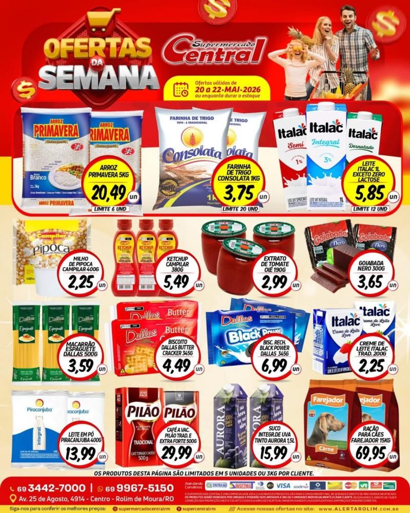 Ofertas do supermercado Central de Rolim de Moura Ofertas do supermercado Central de Rolim de Moura