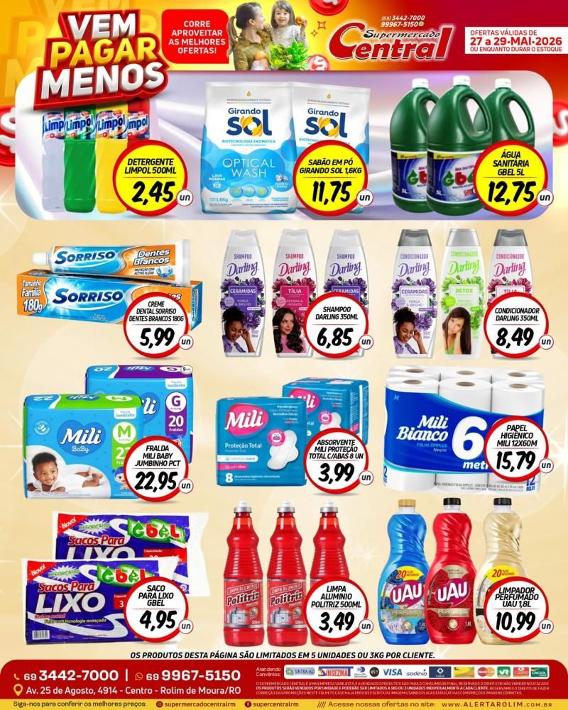 Ofertas Supermercado Central de Rolim de Moura Ofertas Supermercado Central de Rolim de Moura