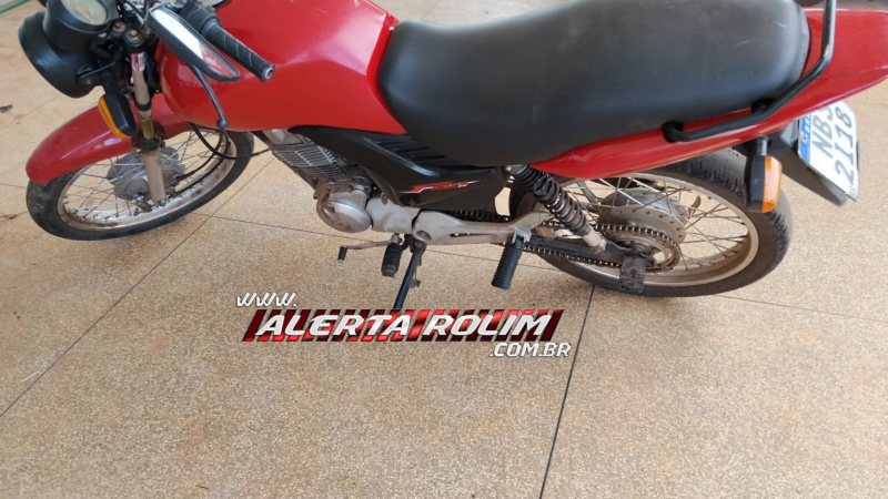 Polícia Militar recupera moto furtada de entregador horas após crime, em Rolim de Moura Polícia Militar recupera moto furtada de entregador horas após crime, em Rolim de Moura