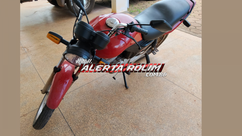 Polícia Militar recupera moto furtada de entregador horas após crime, em Rolim de Moura Polícia Militar recupera moto furtada de entregador horas após crime, em Rolim de Moura