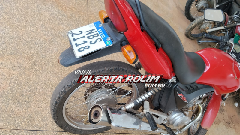 Polícia Militar recupera moto furtada de entregador horas após crime, em Rolim de Moura Polícia Militar recupera moto furtada de entregador horas após crime, em Rolim de Moura