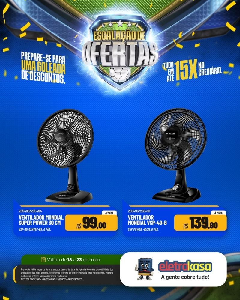 Prepare-se para uma verdadeira goleada de descontos nas lojas eletroKasa, em Rolim de Moura Prepare-se para uma verdadeira goleada de descontos nas lojas eletroKasa, em Rolim de Moura