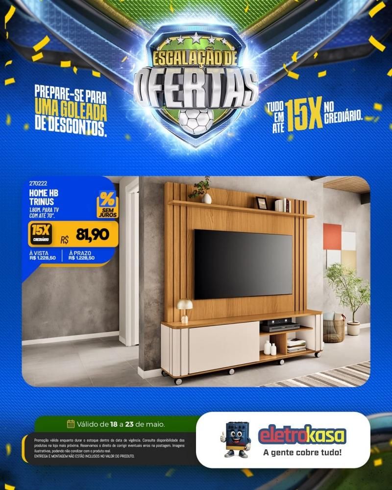 Prepare-se para uma verdadeira goleada de descontos nas lojas eletroKasa, em Rolim de Moura Prepare-se para uma verdadeira goleada de descontos nas lojas eletroKasa, em Rolim de Moura