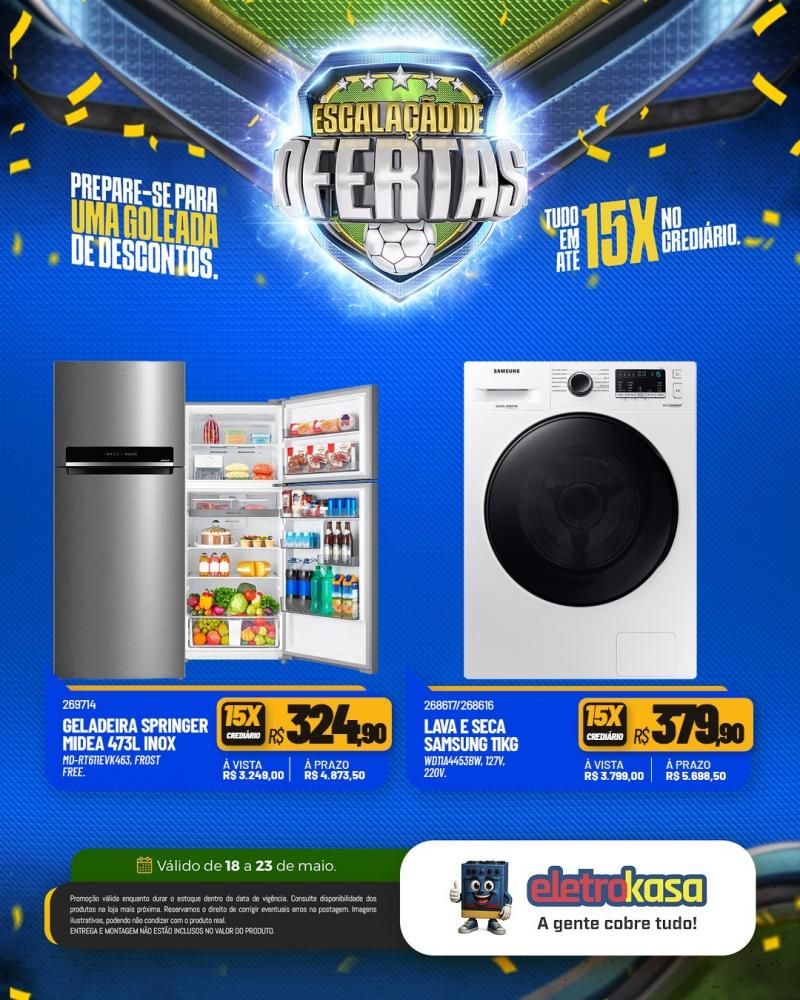 Prepare-se para uma verdadeira goleada de descontos nas lojas eletroKasa, em Rolim de Moura Prepare-se para uma verdadeira goleada de descontos nas lojas eletroKasa, em Rolim de Moura
