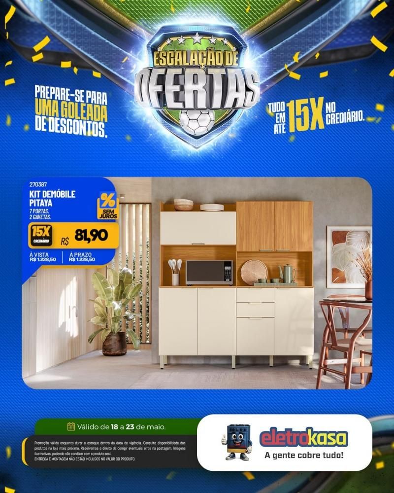 Prepare-se para uma verdadeira goleada de descontos nas lojas eletroKasa, em Rolim de Moura Prepare-se para uma verdadeira goleada de descontos nas lojas eletroKasa, em Rolim de Moura