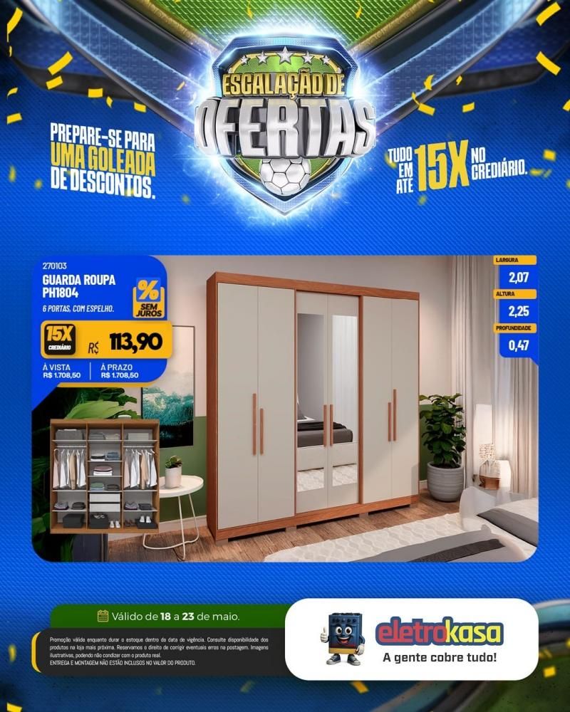 Prepare-se para uma verdadeira goleada de descontos nas lojas eletroKasa, em Rolim de Moura Prepare-se para uma verdadeira goleada de descontos nas lojas eletroKasa, em Rolim de Moura